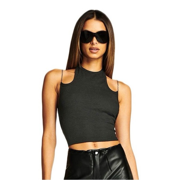 I.AM.GIA Emma Chain Top Black NWT - Picture 1 of 8
